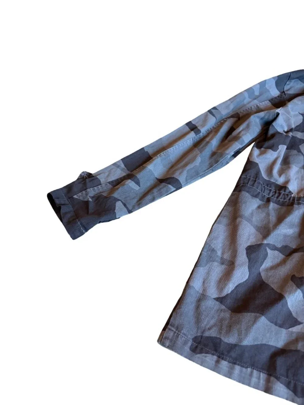 Monrow Black Grey Camo Print Jacket Utility Streetwear 100% Cotton Size Medium